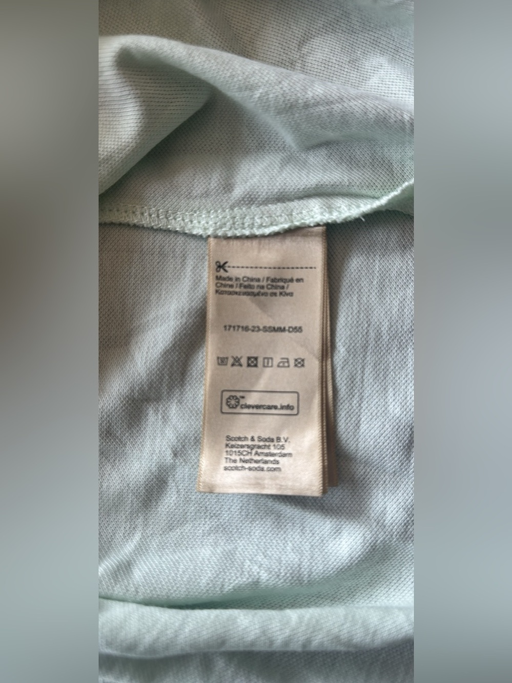 Scotch & Soda Pale Mint Green Polo Shirt NEW - Picture 5 of 7